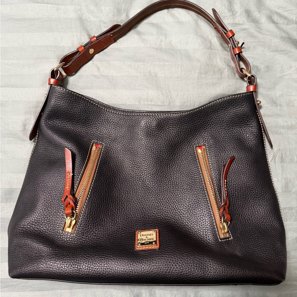 Dooney & Bourke Black and Gold Hobo Bag